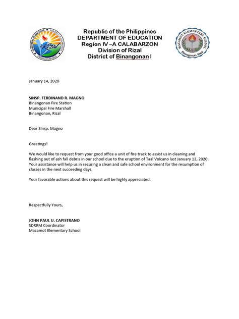 fire protection works gensan|BFP Request Letter .